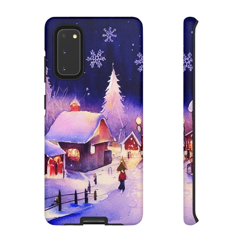 Christmas Homes in the Snow - Impact Resistant Phone Case Samsung Galaxy S20 Matte